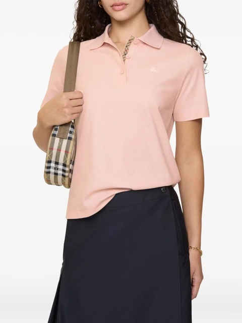 Burberry check taping equestrian knight polo shirt - Pink - zdjęcie produktu nr 1