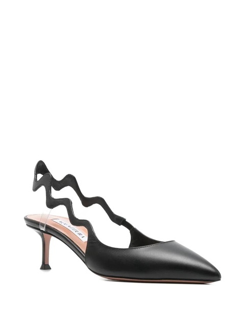 Aquazzura 55mm Artiste pointed-toe pumps - Black - zdjęcie produktu nr 2