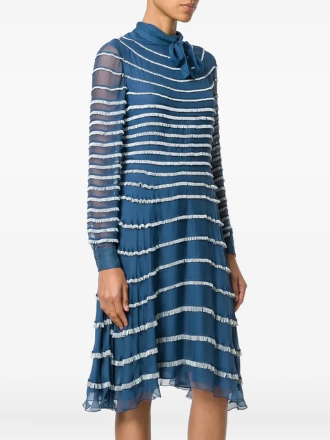 Valentino Garavani ruffled midi dress - Blue - zdjęcie produktu nr 2