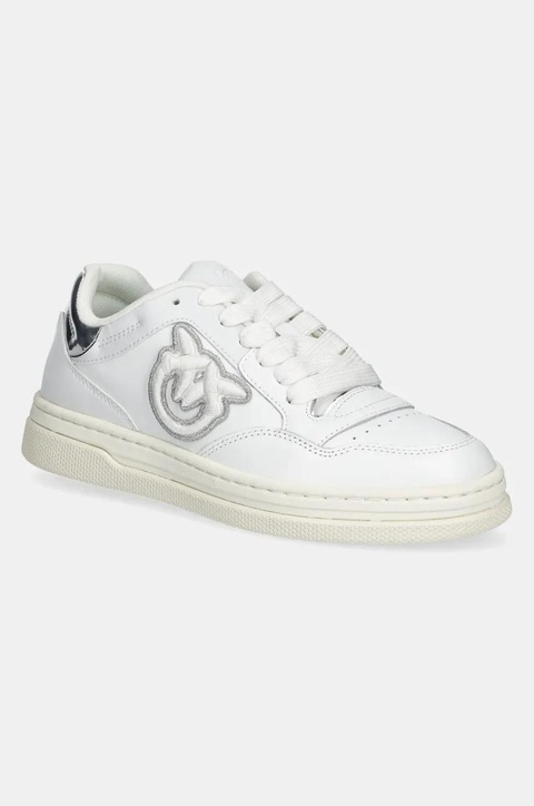 Pinko sneakersy skórzane Mandy damskie kolor biały SS0077 P014 ZI6 - zdjęcie produktu nr 1