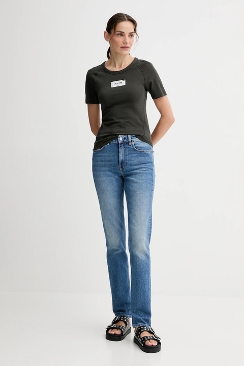 G-Star t-shirt bawełniany damski kolor zielony D27741.D961 - zdjęcie produktu nr 2