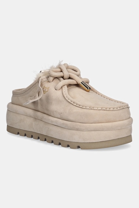 Naked Wolfe kapcie zamszowe Blizzard kolor beżowy Blizzard Suede Faux Fur Ice - zdjęcie produktu nr 1