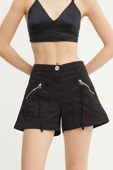 Pinko szorty damskie kolor czarny gładkie medium waist 105159 A2L8 - zdjęcie produktu nr 1