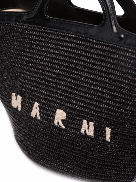 Marni Tropicalia logo-embroidered tote bag - Black - zdjęcie produktu nr 2