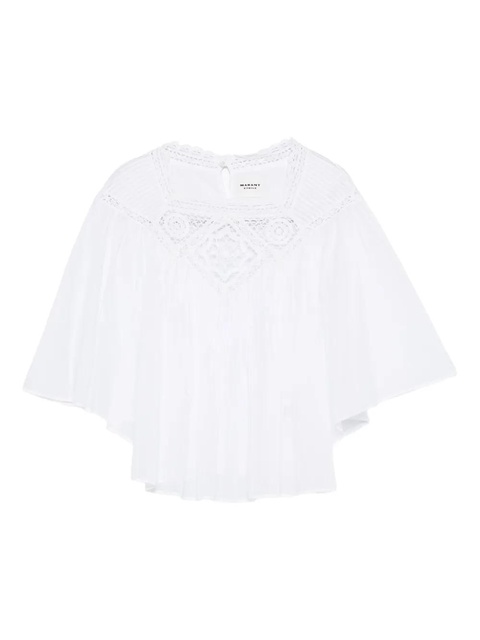 MARANT ÉTOILE lace-detail blouse - White - zdjęcie produktu nr 1
