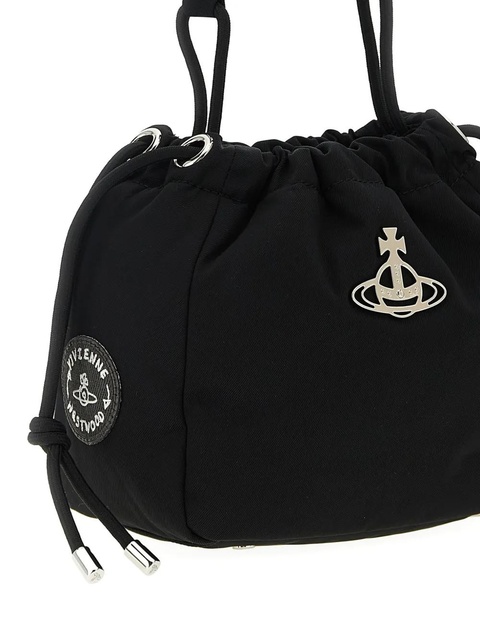 Vivienne Westwood small Hilary orb-embellished bucket bag - Black - zdjęcie produktu nr 2