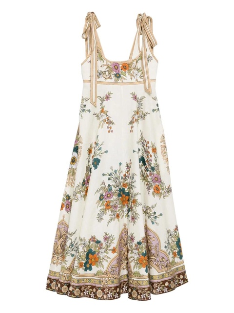 ALEMAIS Floral tie-strap sundress - CREAM - zdjęcie produktu nr 1