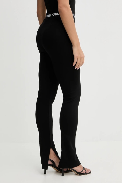 Karl Lagerfeld Jeans legginsy damskie kolor czarny gładkie B1W10091 - zdjęcie produktu nr 1