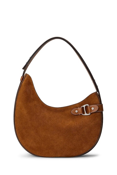 Lauren Ralph Lauren torebka zamszowa kolor brązowy 431980157 - zdjęcie produktu nr 1