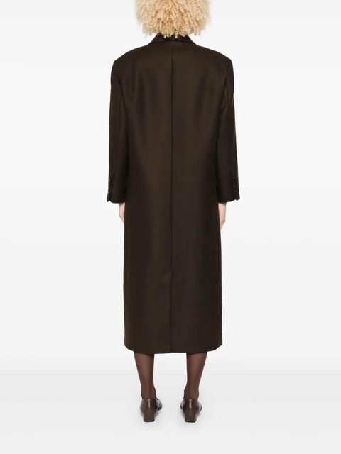 SANDRO buttoned double-breasted coat - Brown - zdjęcie produktu nr 2