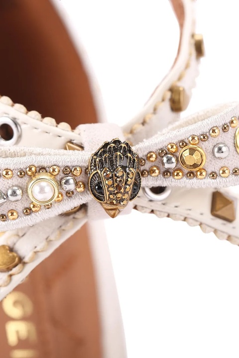 Kurt Geiger London szpilki Mini Bow Eyelet Sandal kolor beżowy 4711944109 - zdjęcie produktu nr 1