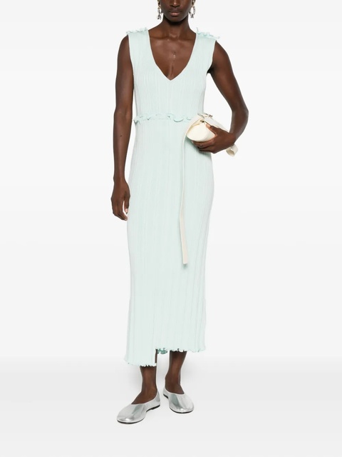 Jil Sander asymmetric midi dress - Blue - zdjęcie produktu nr 2