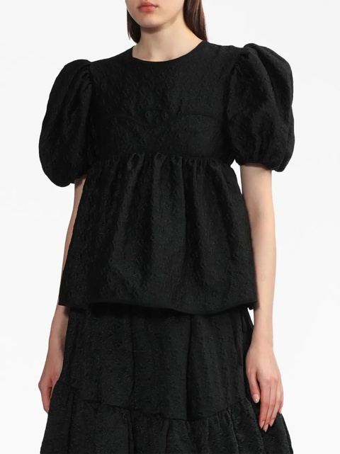 Cecilie Bahnsen Summer puff-sleeve blouse - Black - zdjęcie produktu nr 2