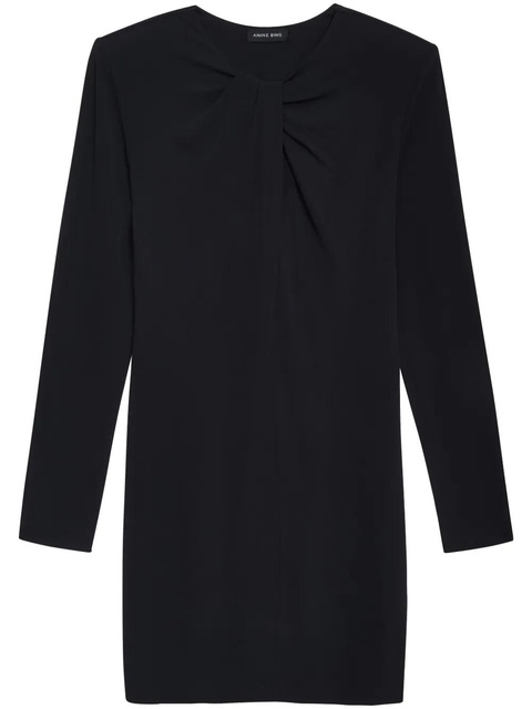 ANINE BING Amaya knot-detail minidress - Black - zdjęcie produktu nr 1