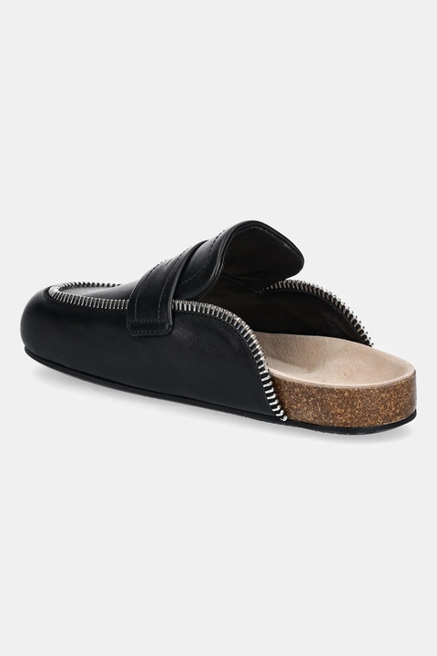 JW Anderson klapki skórzane Biker Loafer damskie kolor czarny LF0071 LA0268 999 - zdjęcie produktu nr 1