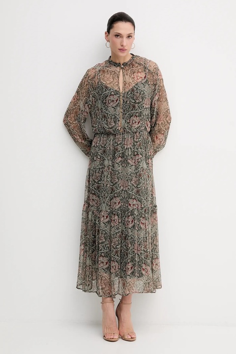 Hoss Intropia sukienka kolor zielony maxi rozkloszowana 8222123 - zdjęcie produktu nr 1