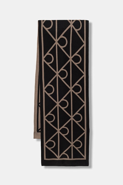 Calvin Klein szalik damski kolor czarny wzorzysty LV04F8076G - zdjęcie produktu nr 1