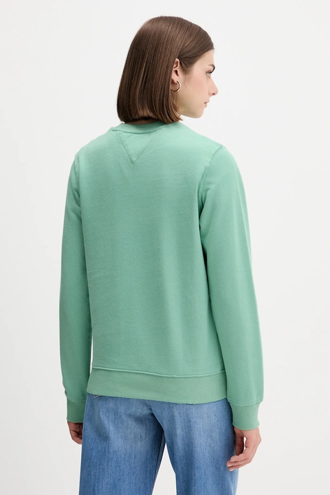 Tommy Jeans bluza bawełniana damska kolor zielony z nadrukiem DW0DW21960 - zdjęcie produktu nr 2