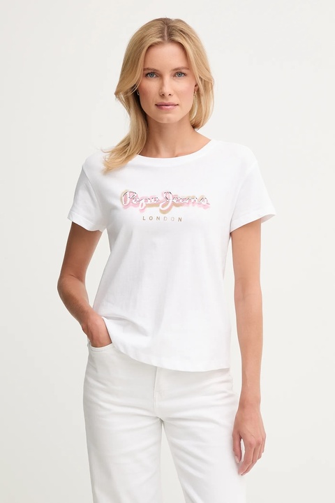 Pepe Jeans t-shirt bawełniany damski kolor biały PL5000027 - zdjęcie produktu nr 1