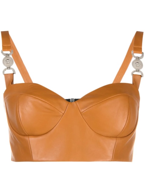 Versace Medusa '95 leather bustier top - Orange - zdjęcie produktu nr 1