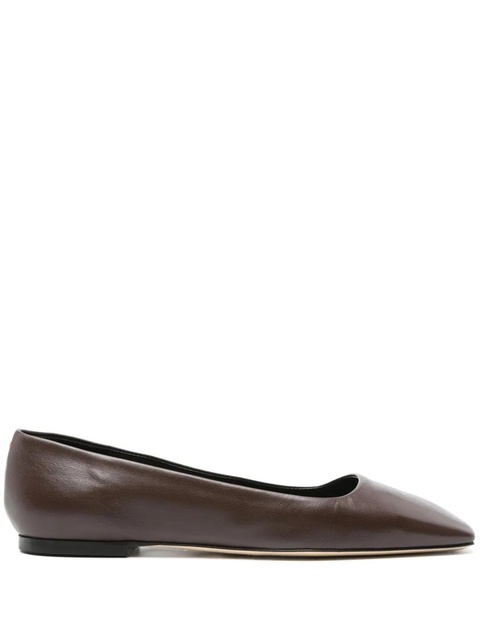 Aeyde Ida leather ballerina shoes - Brown - zdjęcie produktu nr 1