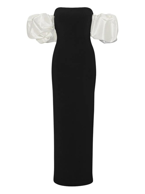 ROTATE BIRGER CHRISTENSEN puff sleeve maxi dress - Black - zdjęcie produktu nr 1