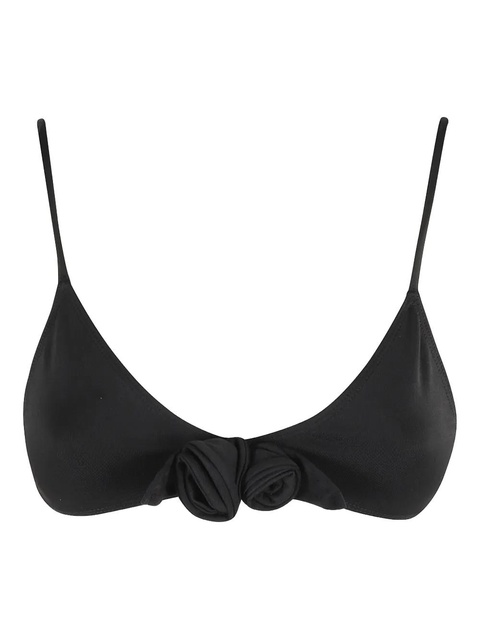Coperni floral-appliqué bikini top - Black - zdjęcie produktu nr 1