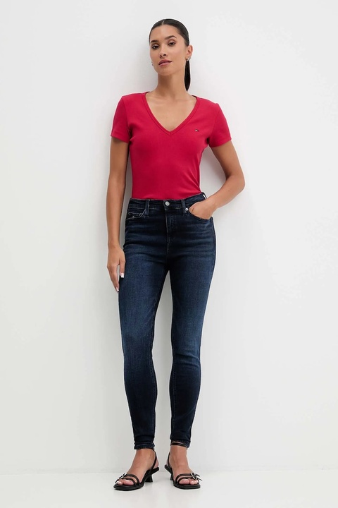 Tommy Jeans t-shirt damski kolor różowy DW0DW17385 - zdjęcie produktu nr 1