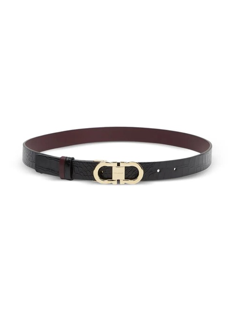 Ferragamo Gancini-buckle leather belt - Black - zdjęcie produktu nr 2