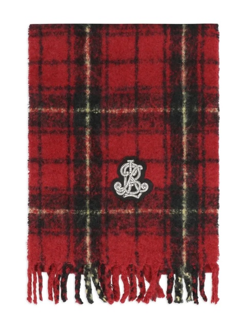 Lauren Ralph Lauren tartan fringed scarf - Red - zdjęcie produktu nr 1