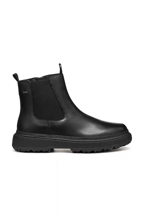 Geox botki skórzane D LAMIDIE + GRIP ABX damskie kolor czarny na płaskim obcasie D46XMD 00043 C9999 - zdjęcie produktu nr 1