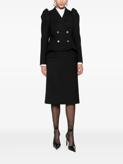 Alexander McQueen puff-sleeve double-breasted jacket - Black - zdjęcie produktu nr 2