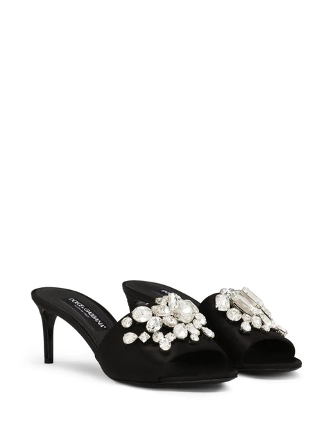 Dolce & Gabbana 60mm crystal-embellished mules - Black - zdjęcie produktu nr 1