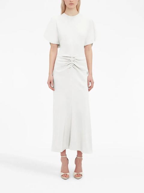 Victoria Beckham gathered-waist flared dress - White - zdjęcie produktu nr 1