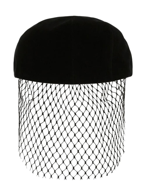 Dolce & Gabbana veil velvet hat - Black - zdjęcie produktu nr 2
