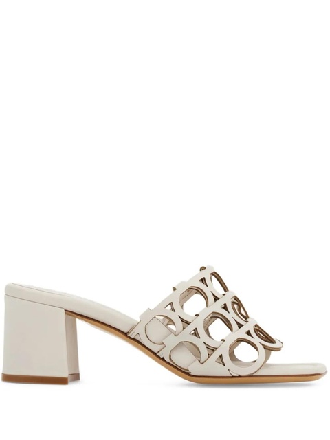 Ferragamo Gancini cut-out block-heel sandals - Neutrals - zdjęcie produktu nr 1