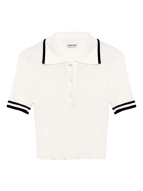 Simkhai Whitten polo top - White - zdjęcie produktu nr 1