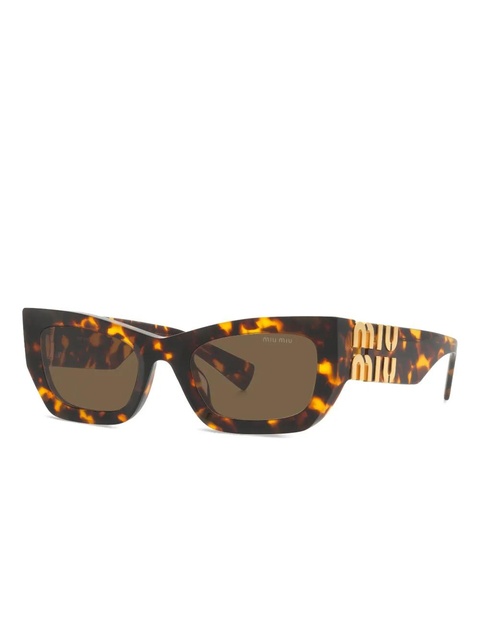 Miu Miu Eyewear angular tortoiseshell sunglasses - Brown - zdjęcie produktu nr 2