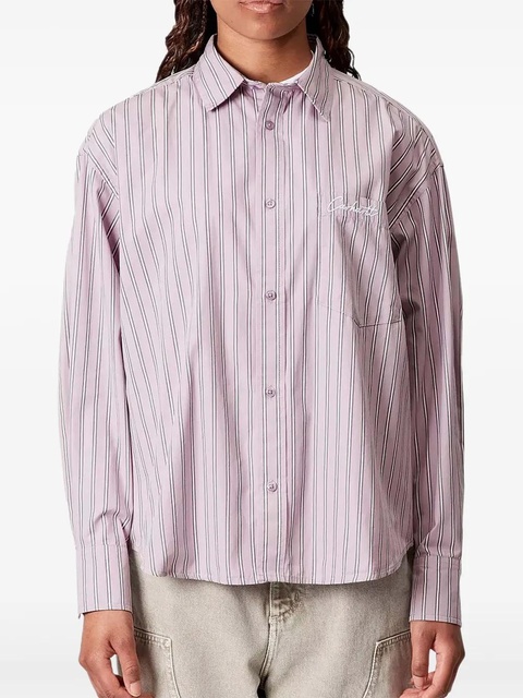 Carhartt WIP Grimsby striped embroidered shirt - Pink - zdjęcie produktu nr 2