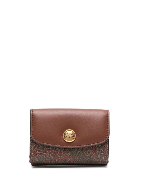 ETRO paisley-jacquard leather wallet - Brown - zdjęcie produktu nr 1