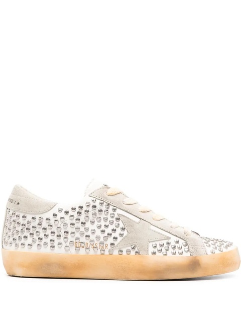 Golden Goose Super Star crystal-embellished sneakers - Neutrals - zdjęcie produktu nr 1