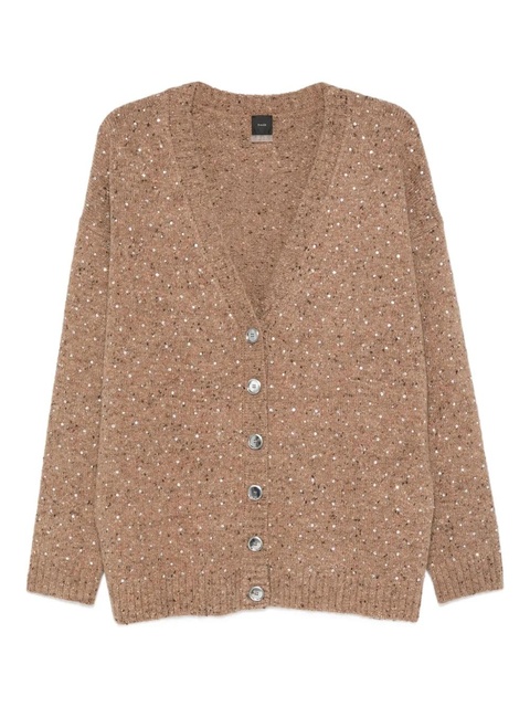 PINKO rhinestone-embellished cardigan - Neutrals - zdjęcie produktu nr 1