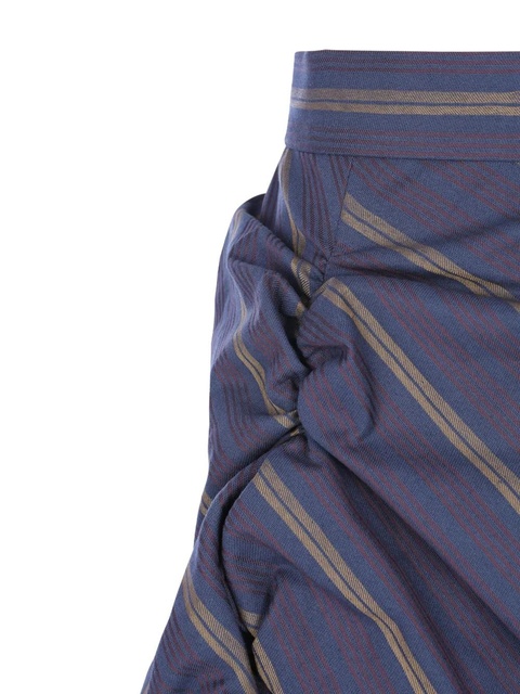 Vivienne Westwood striped gathered midi skirt - Purple - zdjęcie produktu nr 1