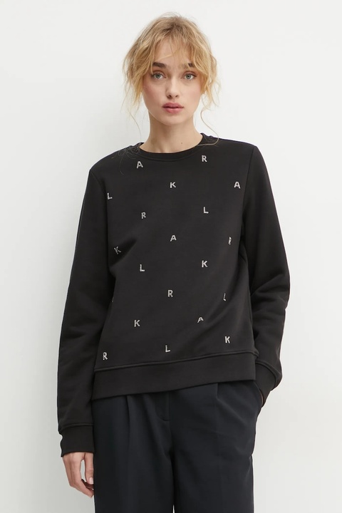 Karl Lagerfeld bluza damska kolor czarny z aplikacją A1W20049 - zdjęcie produktu nr 1