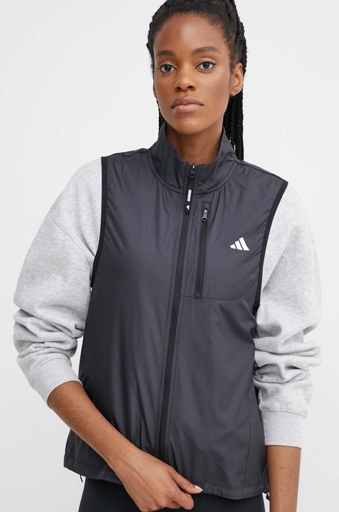 adidas Performance bezrękawnik sportowy Own The Run Base kolor czarny przejściowy IK7446 - zdjęcie produktu nr 1