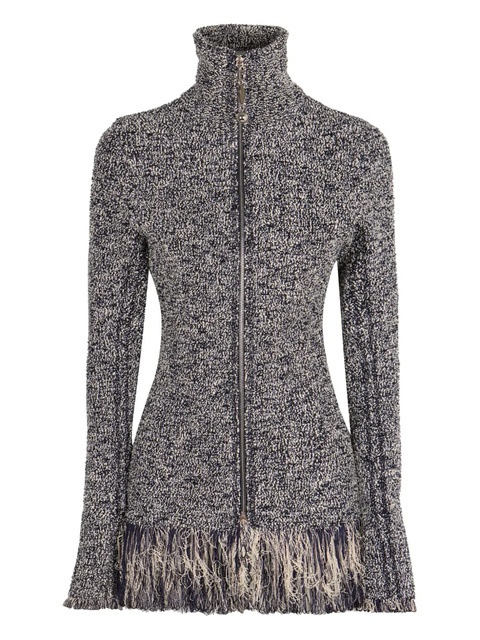 Rabanne zip fringed cardigan - Grey - zdjęcie produktu nr 2