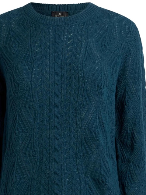 ETRO cable-knit wool sweater - Blue - zdjęcie produktu nr 1