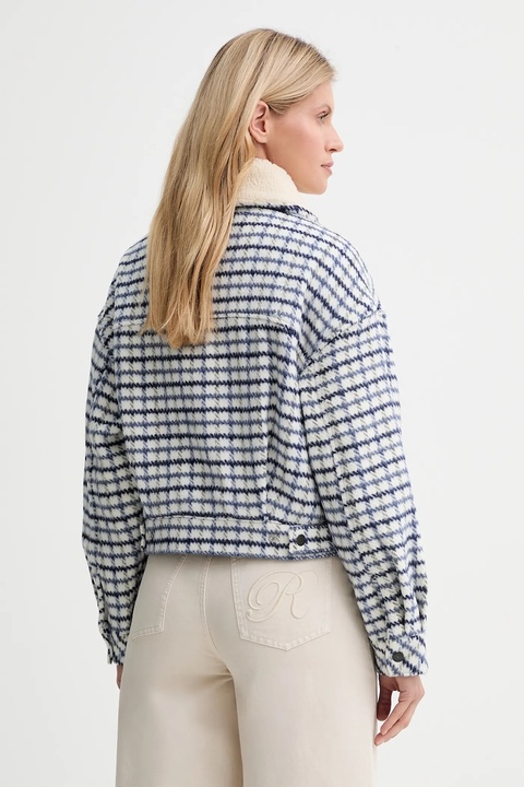 Levi's kurtka z domieszką wełny kolor niebieski przejściowa oversize 003RZ - zdjęcie produktu nr 2
