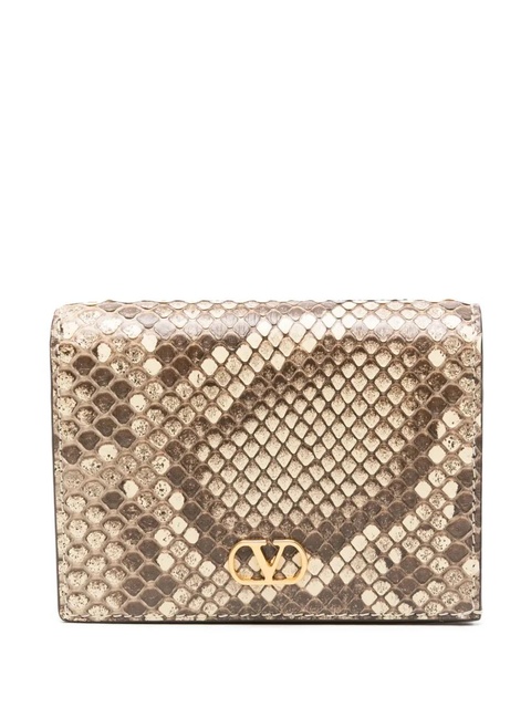Valentino Garavani snakeskin-effect wallet - Neutrals - zdjęcie produktu nr 1
