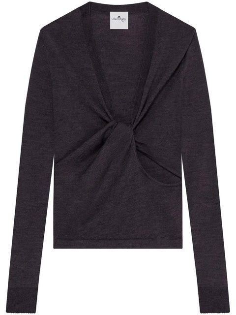 Courrèges twist-detail jumper - Grey - zdjęcie produktu nr 1